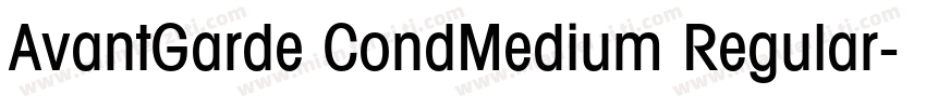 AvantGarde CondMedium Regular字体转换